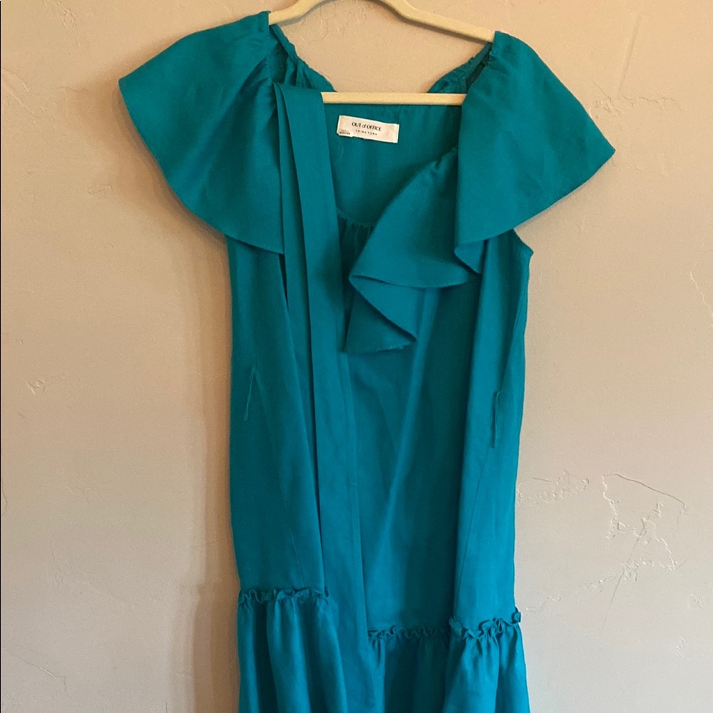 Trina Turk Vibrant Blue Ruffle Dress